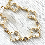VB & CO. Clover quatrefoil crystal bracelet