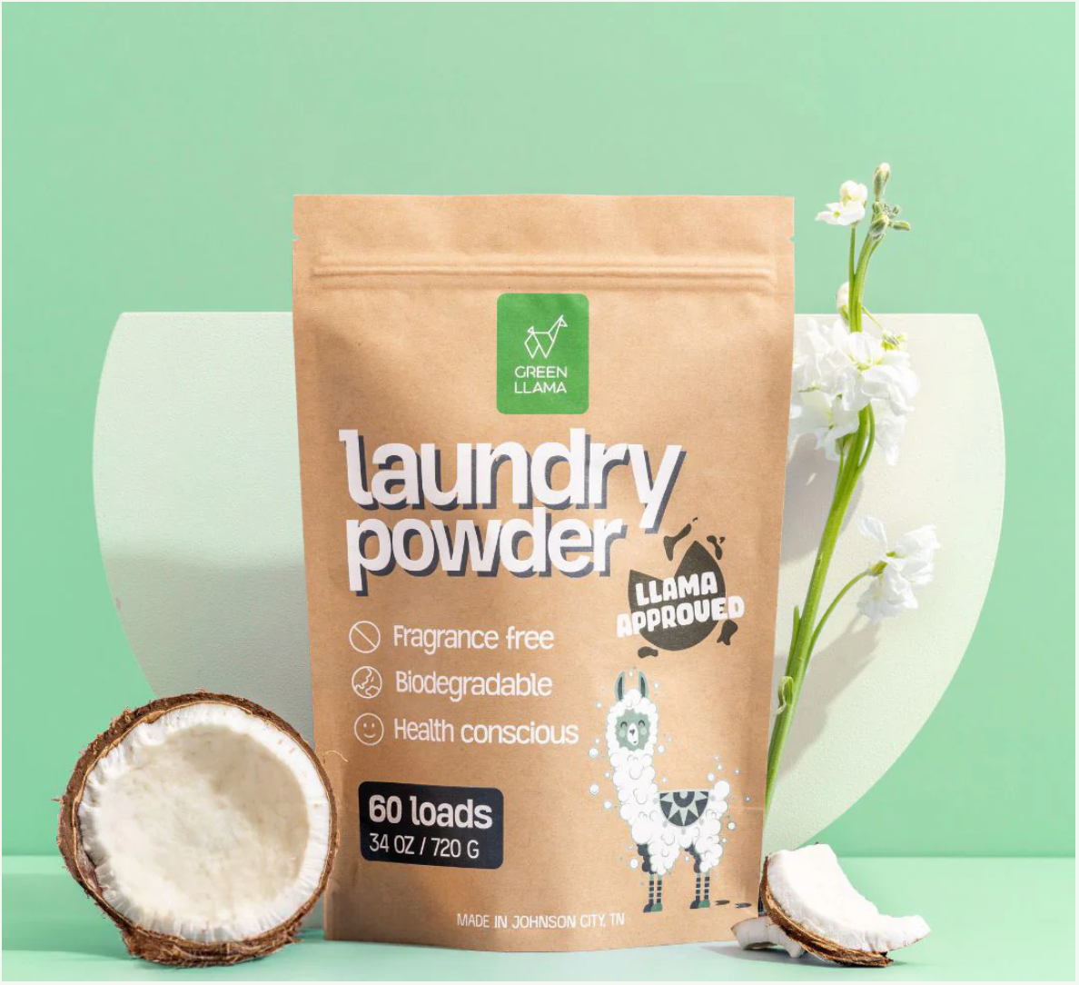 Green Llama - Fragrance & PVA Free Laundry Detergent - 60 Loads